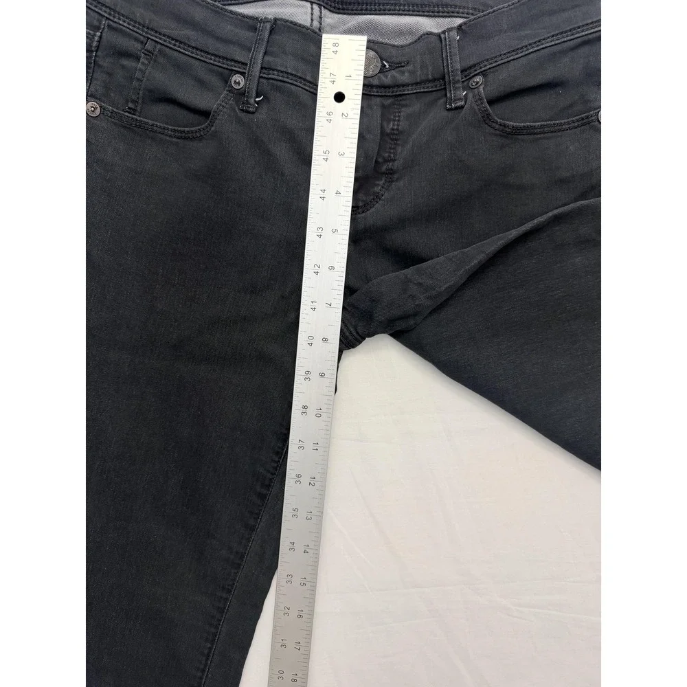 Free People Skinny Jeans Womens 26 Black Dark Wash‎ Mid Rise Stretch Denim 26x28